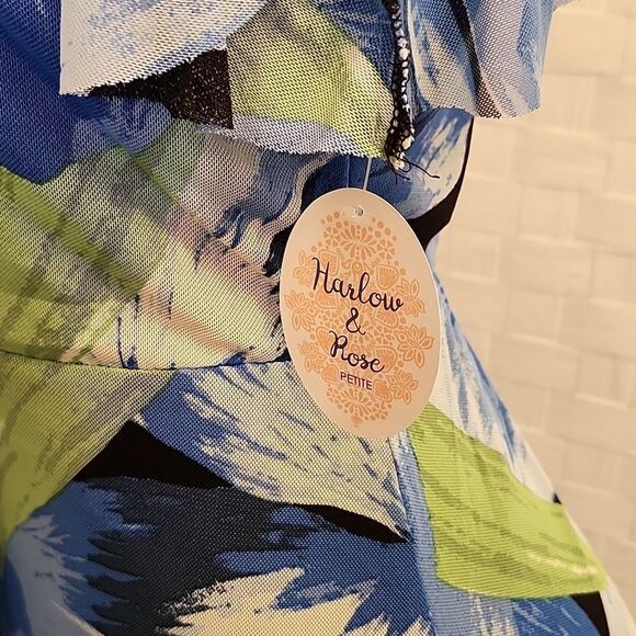 BRAND NEW HARLON & ROSE FLORAL PRINT SHORT SLEEVE DRESS - Picture 12 of 15
